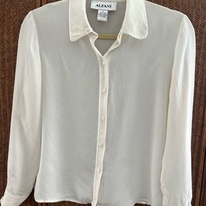 Alfani 100 % Silk Blouse Size Small